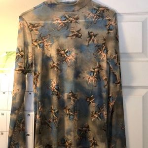 Sheer, fitted, angel baby top